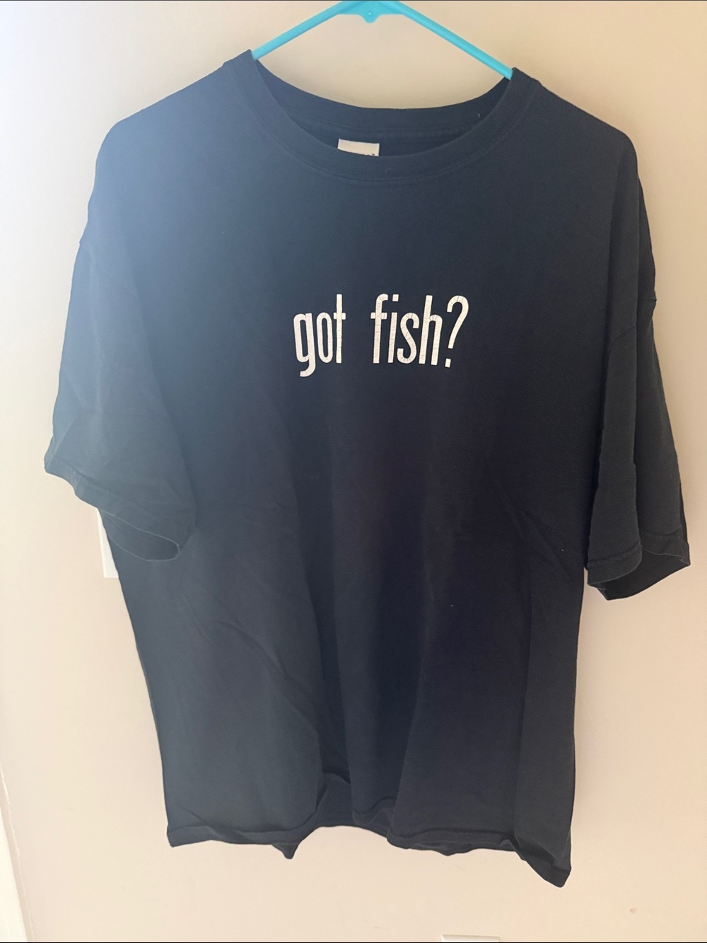 Vintage Y2K Got Fish? Graphic T-Shirt XL Black Fishing Promo Gildan